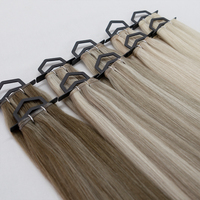 Extensions de cheveux Luxsea 15A Butterfly, cheveux humains doublement étirés, 24 pouces, brun cendré balayage, extensions de cheveux tissées OEM Geniuse pour salon