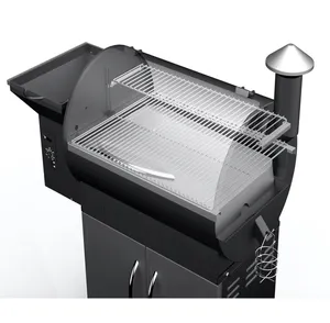 温度控制大烹饪区吸烟者便携式电动烧烤颗粒烧烤烤箱