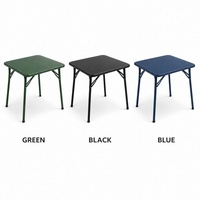 Table de salle à manger pliante moderne en métal, table pliante portable pour pique-nique, camping, jeux