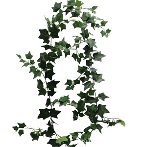 Centaines de lianes artificielles en lierre de 200 cm, vertes avec des bords blancs, décorations de mariage, feuilles en plastique pour la décoration de la maison et des événements - Product Image 3