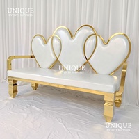 Fauteuil Canapé Lounge Queen et King, Vente Usine, Luxe Style Européen, Canapé-Fauteuil en Cuir Blanc ou Velours pour Événements de Mariage