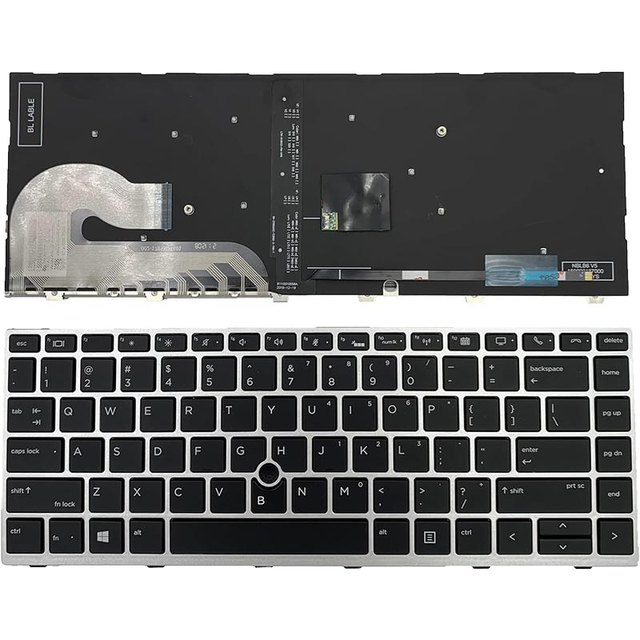 For EliteBook 840 G5/G6 846/745 G5 ZBook 14u G5/14u G6 Latin Spanish Keyboard-New Plastic 3-Key PS/2 Wired Laptop Keyboard