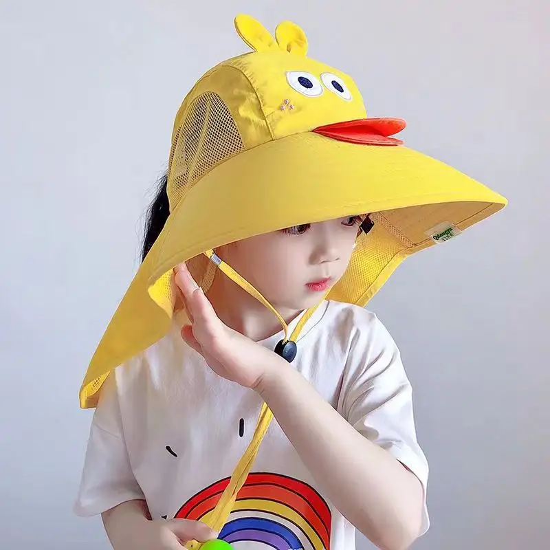 子供のための高品質の夏のメッシュ漫画幼児ベビーバケットキャップ卸売バケットハット