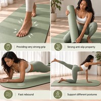 Tapis de yoga en caoutchouc PU Sansd, respectueux de l'environnement, en caoutchouc naturel, logo personnalisé, tapis de yoga incurvé en demi-cercle pour Pilates, fitness et exercices