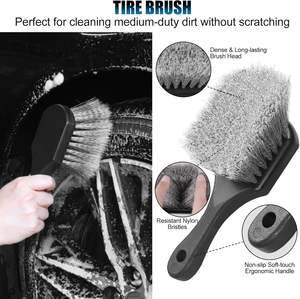 Kit de 8 brosses pour roues et pneus, brosses de nettoyage de jantes flexibles et durables - Product Image 4