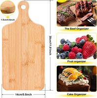 Planche à découper en bambou épaissi en vrac plateau de service de confiserie avec poignée Mini planches à découper inachevé