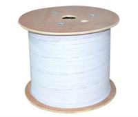 Cable de Fibra Óptica de Interior FTTH, Fabricado en Fábrica, Forma Plana, 2 Núcleos, G657 G652, Cubierta LSZH Blanca