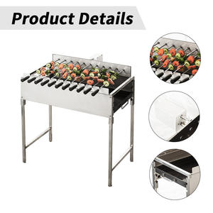 HDCB11 Barbecue Tradizionale Greco-Cipriota a Carbone con Motore Girarrosto e Spiedini per <span class=keywords><strong>Kebab</strong></span>, Griglia da Cipro - Product Image 3