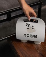Porte-gobelet en papier kraft ondulé personnalisé, économique, jetable et recyclable, avec poignée, pour thé chaud, café et autres boissons