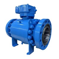 Vanne à boisseau sphérique fixe en acier forgé pneumatique KH, norme américaine, haute température, joint rigide, bride de turbine, pour pipeline de gaz, 2 à 16 pouces