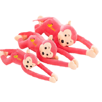 Peluche singe banane à bras longs Greenmart avec logo personnalisé, faible MOQ, en coton PP et maille, cadeau pour enfants, Saint-Valentin