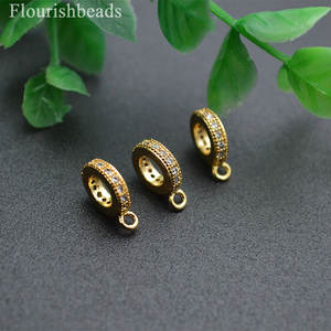 Accessoire <span class=keywords><strong>de</strong></span> fabrication <span class=keywords><strong>de</strong></span> bijoux DIY, <span class=keywords><strong>perles</strong></span> d'espacement rondes à grand trou plaquées or pour breloques et pendentifs - Product Image 3