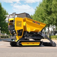 Mini-dumper sur chenilles tout-terrain 500 kg pour ferme familiale, véhicule de transport sur chenilles, vente chaude directe usine Chine