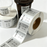 Autocollant en papier non couché avec logo personnalisé, finition mate, auto-adhésif, découpé sur mesure pour l'emballage de produits, les marques, les entreprises et les usines