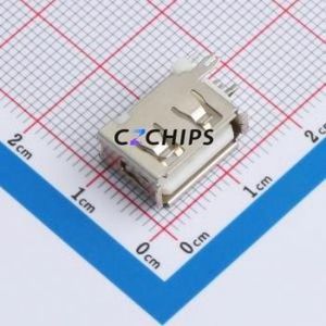 HC-USB2.0-L100-J USB Connector Through hole Component (THT) Connector Type-A USB 2.0 Female Side Insert - Product Image 1