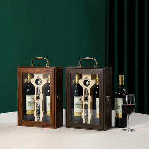 Vente en gros de luxe Huanghuali 2 bouteilles vitrine de <span class=keywords><strong>vin</strong></span> rouge de qualité supérieure boîte-cadeau <span class=keywords><strong>vide</strong></span> <span class=keywords><strong>caisse</strong></span> d'emballage en <span class=keywords><strong>bois</strong></span> disponible en stock - Product Image 1