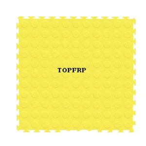 Baldosas aislantes de PVC entrelazadas con patrón de monedas de alta resistencia para taller - Product Image 2