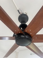 Ventilateur de plafond HVLS VFans à pales en aluminium, éclairage LED, grand angle, volume élevé, silencieux, garantie 2 ans, grand ventilateur pour salle de classe