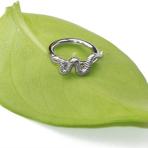 Anillo de Labret Evorte Snake Septum, Aro de Acero Inoxidable 316L, Clicker Boa, <span class=keywords><strong>Piercing</strong></span> de Cartílago <span class=keywords><strong>Daith</strong></span> Helix, Joyería Corporal para Labio, Corazón - Product Image 4