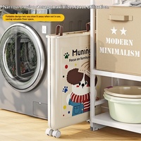 Panier à linge pliable en gros motif dessin animé, bac de rangement multifonctionnel grande capacité ajouré et respirant pour jouets et collations à la maison