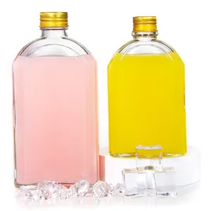 Hot Sale Mini 50ml 100ml 200ml Beverage Juice Bottles Glass Bottles With Cork