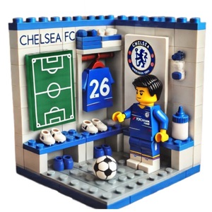 World Football Locker Room - Escena de Equipo Construible, Bloques Compatibles y Colección de Exhibición para Fans Globales - Product Image 5