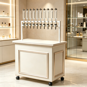 Carrello Mobile HLX <span class=keywords><strong>per</strong></span> Ricarica Profumi, Ripiano Pieghevole, Costruzione in Acciaio al Carbonio Ecologico, Ruote Bloccabili <span class=keywords><strong>per</strong></span> Centri Commerciali e <span class=keywords><strong>Negozi</strong></span> al Dettaglio - Product Image 6