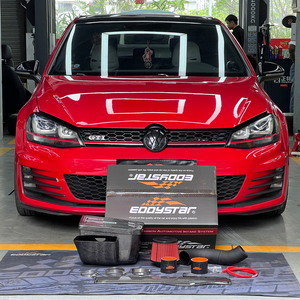 EDDY Boîtier de filtre à air du moteur en fibre de carbone brillante avec bouclier thermique pour VW <span class=keywords><strong>Golf</strong></span> <span class=keywords><strong>7</strong></span> Mk7 GTI 2.0t EA888 Gen3 CUG CHH CXDB DNPA - Product Image 2