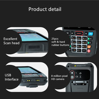 Teclado físico de 4 pulgadas, terminal de datos portátil con sistema operativo Android 10, lector de código de barras PDA 2D, NFC