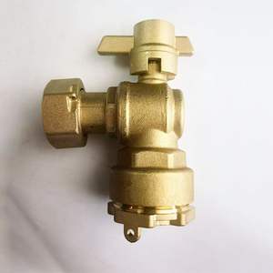 Moule auto-propriétaire 1/2 "3/4" 1 "filetage BSP CW617N vanne d'angle verrouillable en laiton - Product Image 3