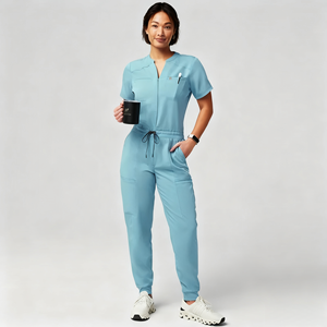 TYZX 2025 Offres spéciales Combinaison à récurer avec logo personnalisé Ensembles pour femmes Uniforme d'infirmière Ensembles de récurage extensibles pour femmes - Product Image 1