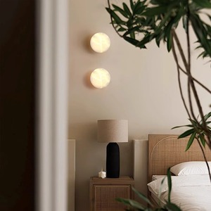Lampe murale en marbre naturel, source de lumière LED, salon, chambre à coucher, éclairage de miroir, décoration intérieure - Product Image 4