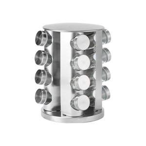 360 °   Set Portaspezie Girevole <span class=keywords><strong>in</strong></span> Acciaio Inox con 12/16/20 Barattoli <span class=keywords><strong>in</strong></span> <span class=keywords><strong>Vetro</strong></span> Organizzatore per Condimenti da <span class=keywords><strong>Cucina</strong></span> Supporto per Ripiano - Product Image 5