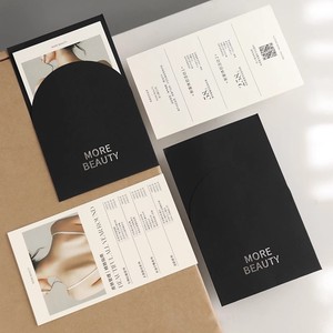 Cartões personalizados da embalagem do certificado da parte alta com envelope para <span class=keywords><strong>a</strong></span> sociedade do VIP do salão de beleza dos cuidados com <span class=keywords><strong>a</strong></span> pele serviço pós-venda - Product Image 3