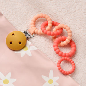 Yeni gelenler BPA ücretsiz silikon emzik klip zincir anti-damla diş çıkarma oyuncak kayış bebek emzik kukla emzik tutucu zincir klip - Product Image 5