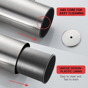<span class=keywords><strong>Porte</strong></span>-<span class=keywords><strong>brosse</strong></span> de toilette mural moderne et écologique en acier inoxydable pour salle de bain - Product Image 4