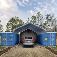 Abri pour voiture extérieur Alternative 40ft Shipping Container Shelter Frame Double Trussed Container Dome Shelter