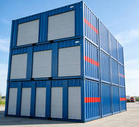 Conteneur de stockage en acier robuste de 20 pieds ou 40 pieds, personnalisé avec volet roulant pour entrepôt, stockage personnel ou protection d'équipement
