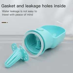 Portable Water Bottle For Dogs Outdoor Puppy Pet Travel Dog Drinking Water Bottle With Food Container Dispenser Bowl