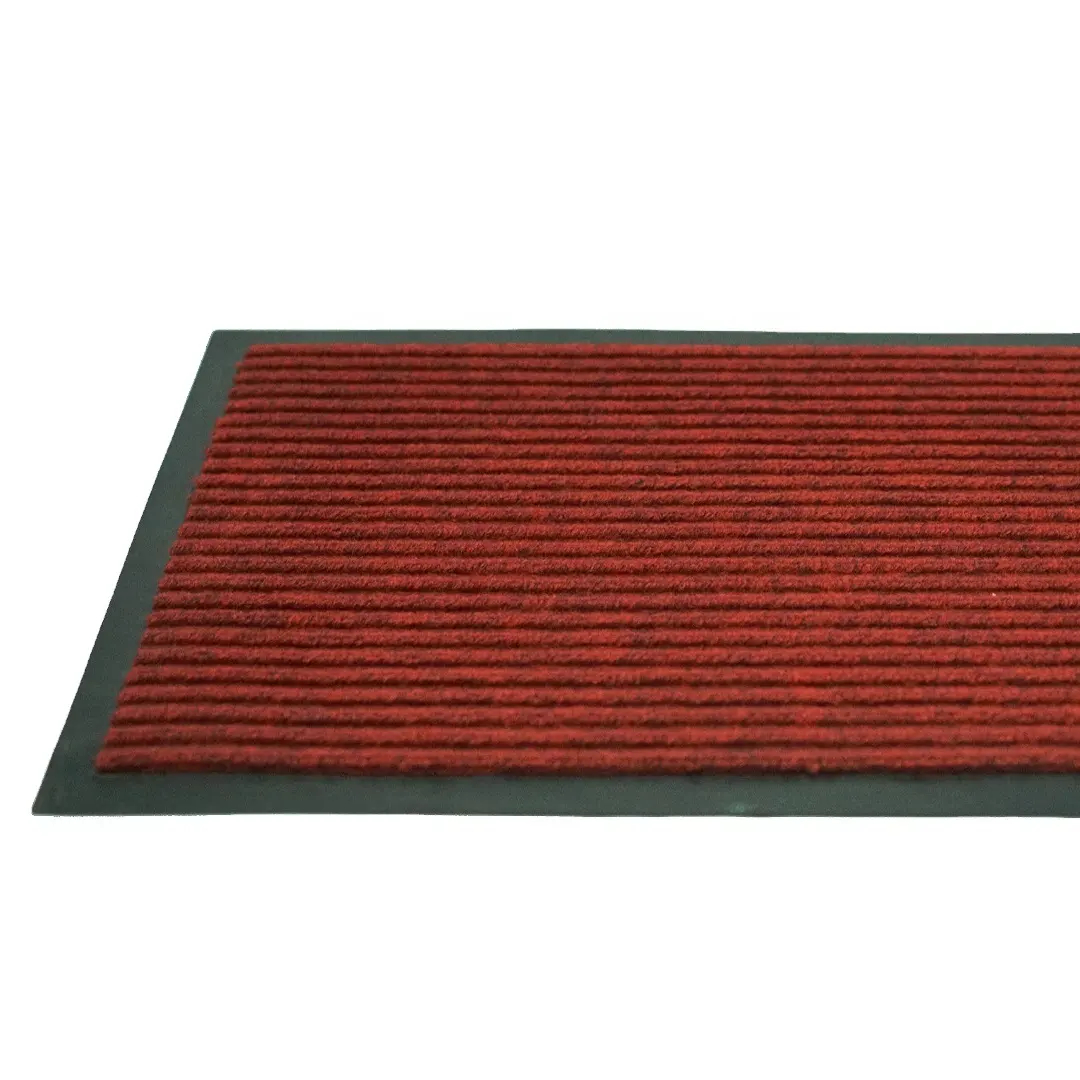 heavy duty high quality ribbed polyester striped door mats