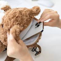 Sac à dos scolaire en peluche ours en peluche personnalisé en usine sac en peluche jouets en peluche ours en peluche sac cadeau pour fille sac à dos en peluche