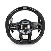 Volant en cuir Alcantara et fibre de carbone avec LED pour Classe E W211 W212 W213 W221 W222 W205 W204 C43 C63 AMG