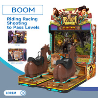 Machine de jeu d'arcade de course de chevaux et de tir, simulateur métallique à monnayeur avec détection de mouvement pour parcs d'attractions