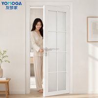 Puerta Corredera de Doble Acristalamiento Popular para Baños de Hoteles, Villas y Escuelas, Superficie Acabada Personalizable