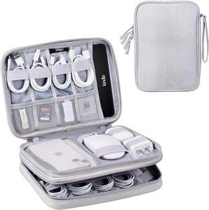 Muestra Gratuita de Bolsa Organizadora de Accesorios Electrónicos, Paquete de 2 Organizadores Universales de Viaje para Cables, Cargadores, Teléfonos, Tarjetas SD - Product Image 1