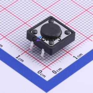 TS-1103-4526 Tactile Switch Through hole Component THT-4P,12x12mm Switch Single Pole Single Throw Round Button 2.6N Through Hole - Product Image 1