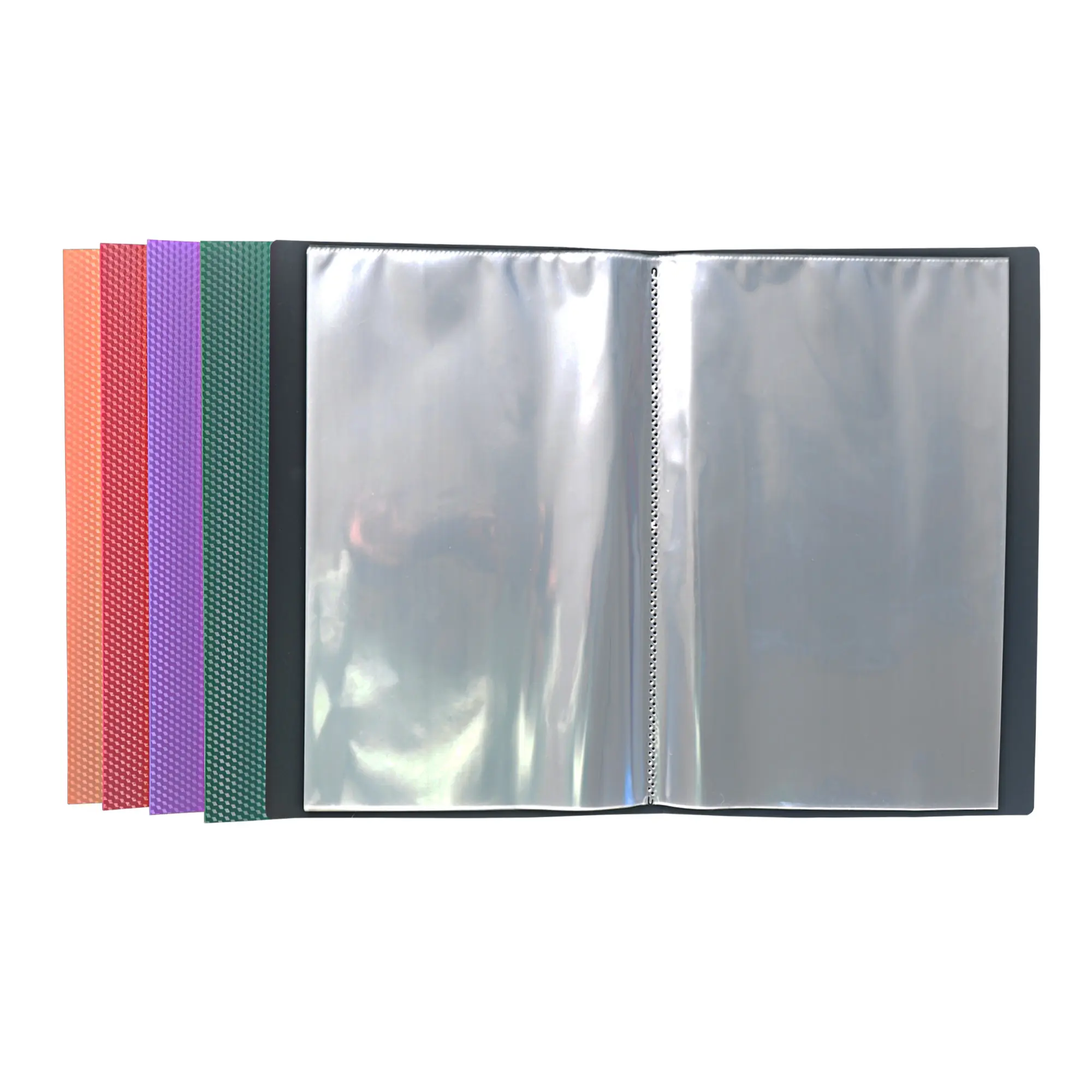 Exhibición transparente Libro Organizador Clip Registro médico PVC 20/24 bolsillos Carpeta de archivos transparente