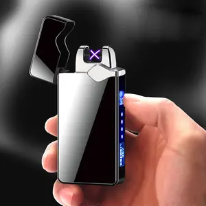 Wholesale New arrive double ARC electric lighter with logo