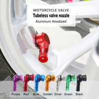 Capuchons de valve de pneu sans chambre à air CNC de 11,3 mm pour moto, 10 couleurs, 90 degrés, pour moteur électrique, 1 unité