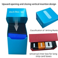 Boîtes de rangement pour cartes TCG PP, boîte de rangement pour cartes à collectionner, grande capacité, diviseurs, portable, écologique, capacité de 100+ cartes, pour table de collection